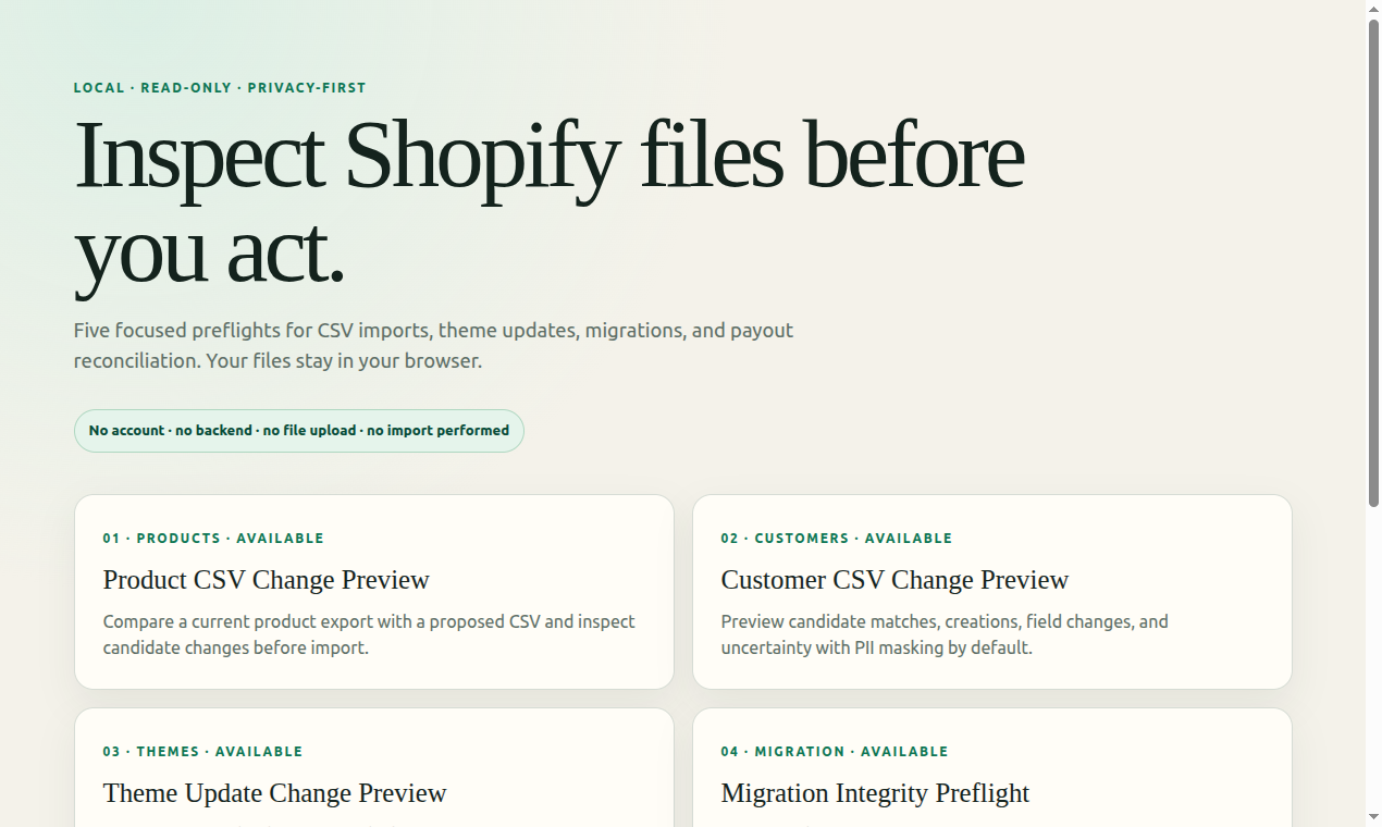 Shopify Preflight Tools — featured