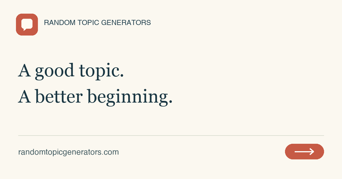 Random Topic Generators — featured