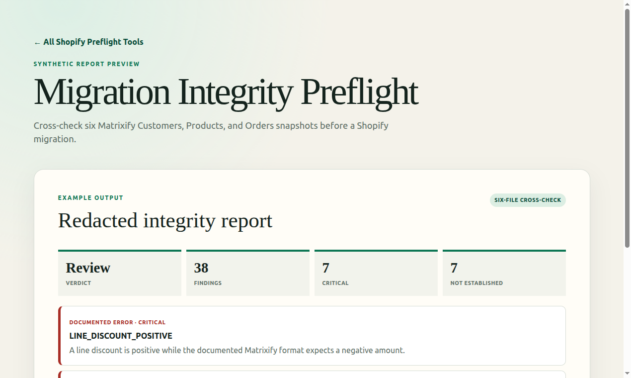 Shopify Preflight Tools screenshot