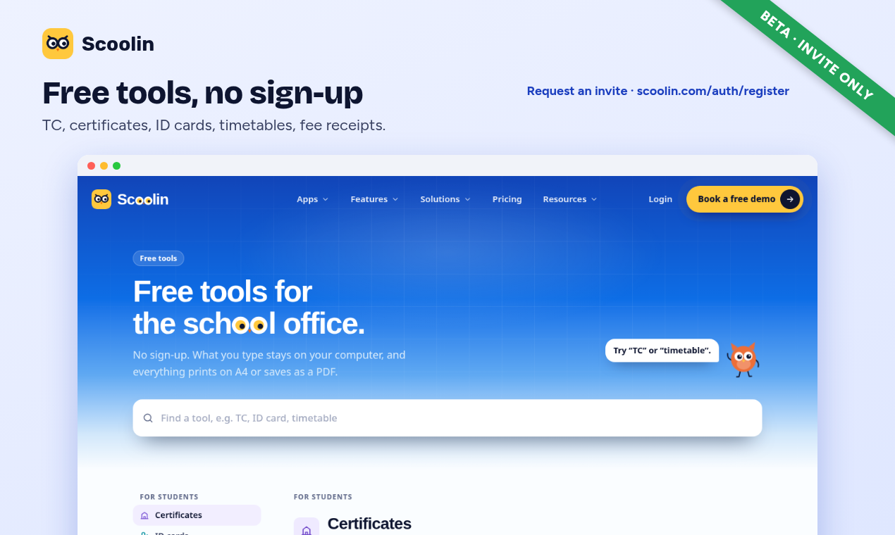Scoolin screenshot